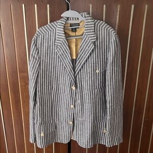 Striped Blue Gray Blazer